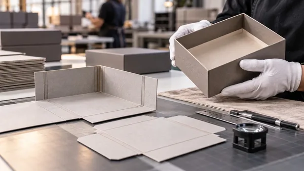 精品硬盒V槽怎么验收？包角露灰、爆角与直角成型质量指南